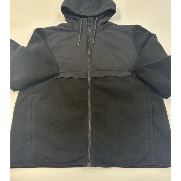 Old Navy Microfleece Hybrid Zip Hoodie Fleece No Logo Great Quality Mens Size M - Picture 2 of 8